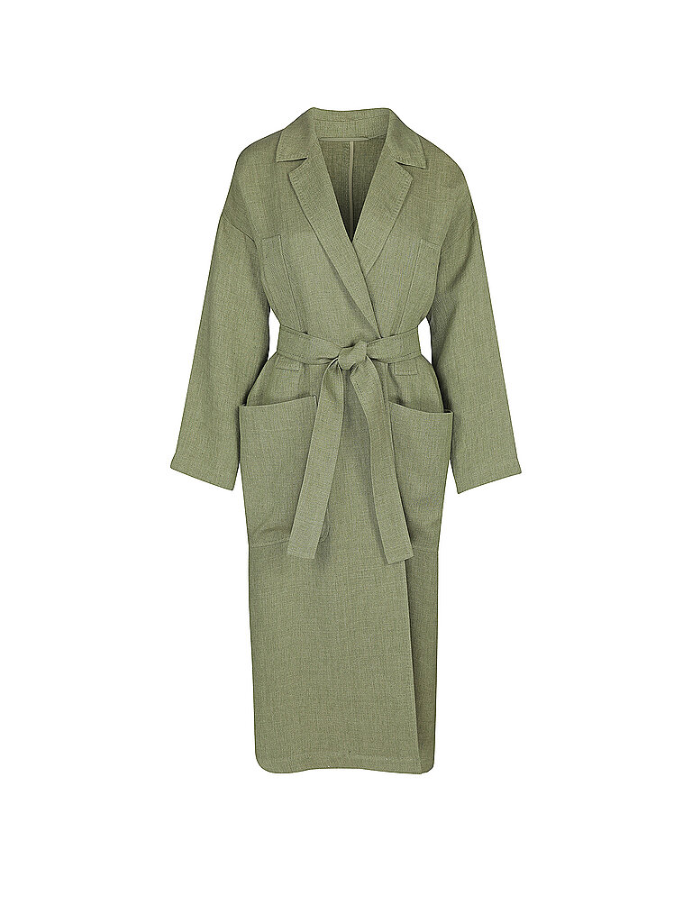 MAX MARA STUDIO Leinenmantel Ceci  grün | 36